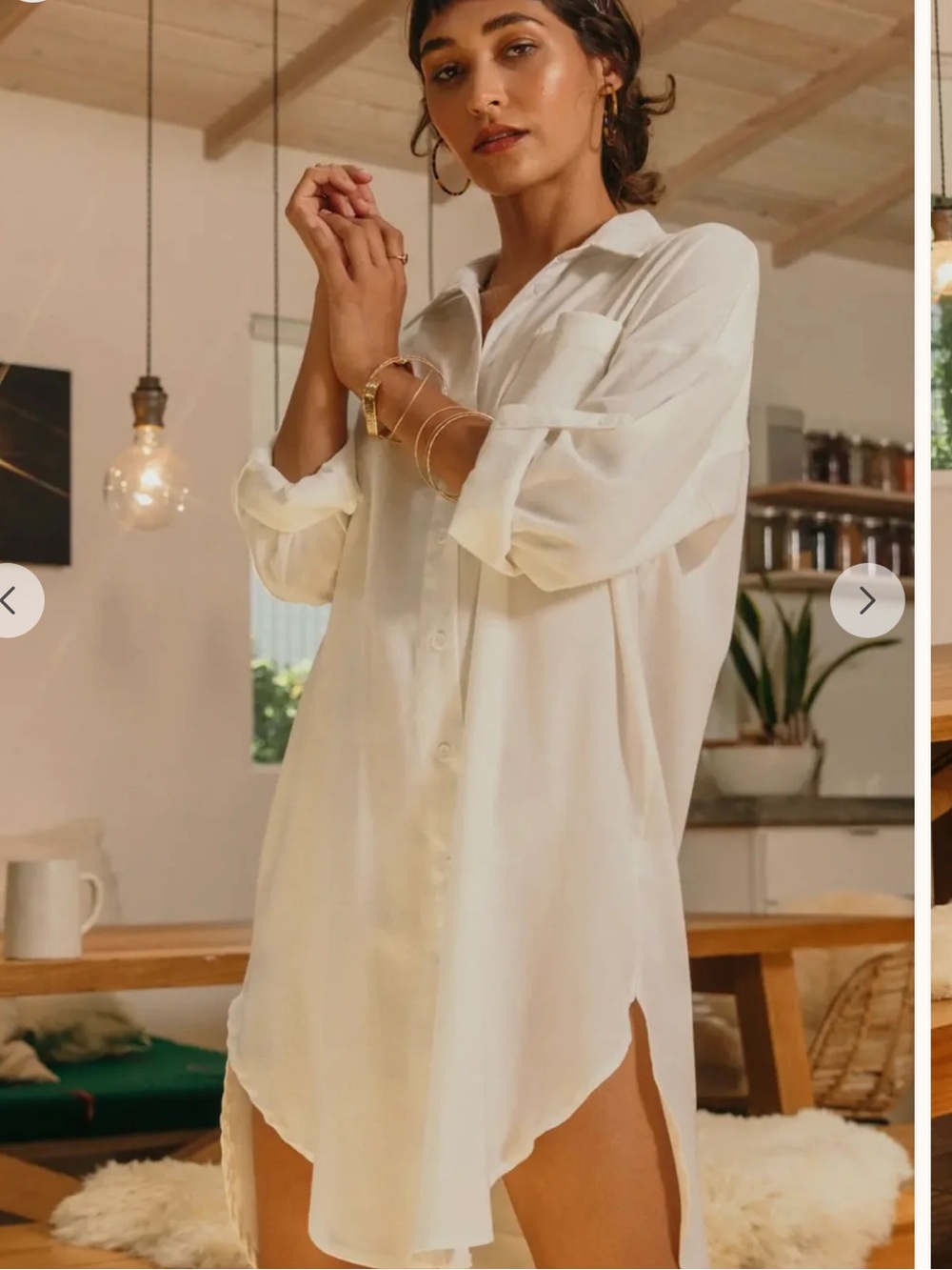 Breezy Button Up Tunic Dress - Picture 3 of 3